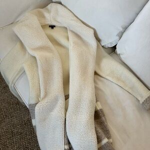 Coco + Carmen Cozy Cream and Tan Teddy Jacket